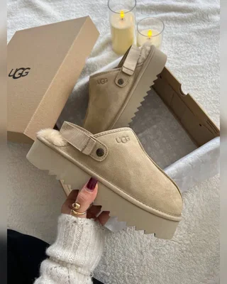 UGG Lanah Clog Brown Beige Platform — головне фото товару