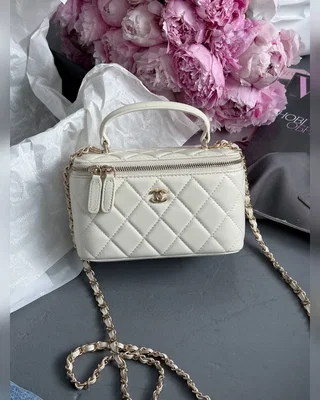 Chanel Classic Beige Lambskin Pearl Crush Vanity Bag Магнітна Коробка Без дзеркала 17 х 11 х 8 — головне фото товару