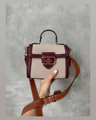 COACH ‎‎‎‎ Coach Hero Shoulder Bag in Brown Textile [крафтова коробка] 22 х 16 х 10 — головне фото товару