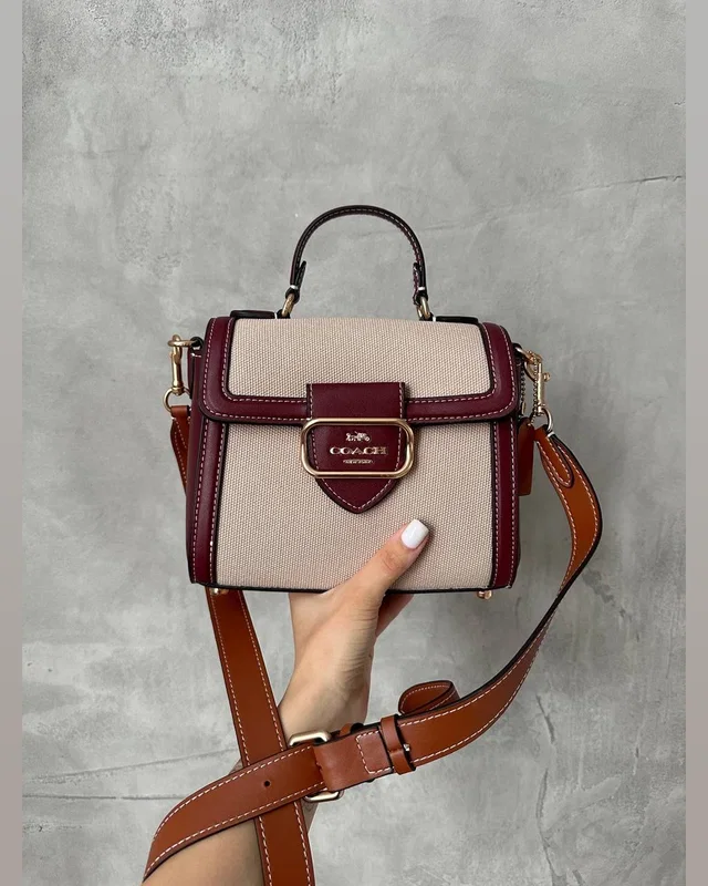 COACH Coach Hero Shoulder Bag in Brown/Textile [крафтова коробка] 22 х 16 х 10 COACH ‎‎‎‎ — головне фото товару