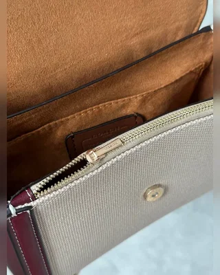 COACH ‎‎‎‎ Coach Hero Shoulder Bag in Brown Textile [крафтова коробка] 22 х 16 х 10 — головне фото товару