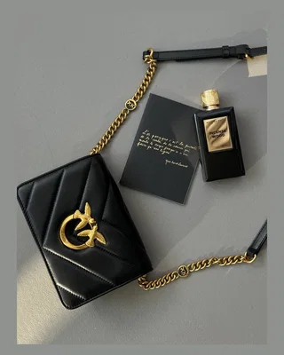 PINKO Mini Love Bag Click Big Chevron Black [оригінальна коробка] — головне фото товару