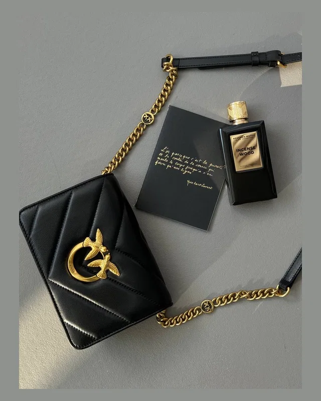 PINKO Mini Love Bag Click Big Chevron Black [оригінальна коробка] — головне фото товару