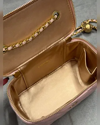 Chanel Classic Powder Lambskin Pearl Crush Vanity Bag Gold [оригінальна коробка] — головне фото товару
