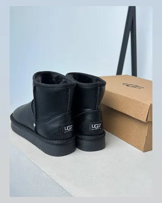 UGG mini черн бирка текстиль — головне фото товару