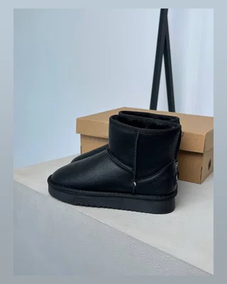 UGG mini черн бирка текстиль — головне фото товару