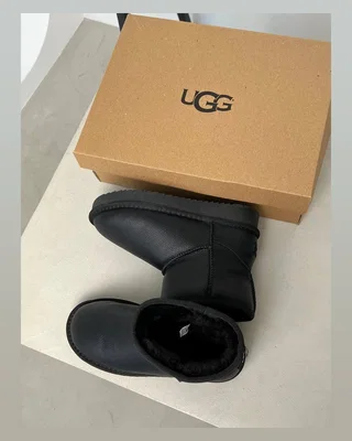 UGG mini черн бирка текстиль — головне фото товару