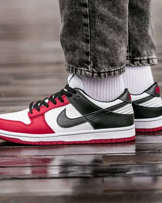 Nike SB Dunk Black White Red — головне фото товару