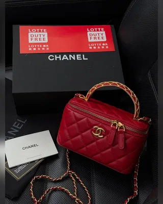 Chanel Classic Lambskin Pearl Crush Vanity Bag Red Gold [магнітна коробка] — головне фото товару