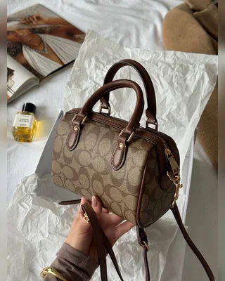 COACH ‎‎‎‎ Coach Rowan Ginger Satchel In Signature Canvas(коробка крафт оригінальна) — головне фото товару