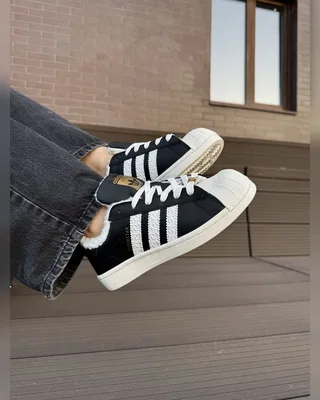 Adidas superstar black beige хутро — головне фото товару