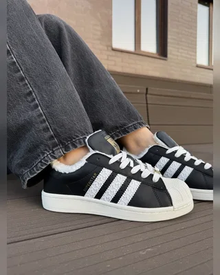 Adidas superstar black beige хутро — головне фото товару