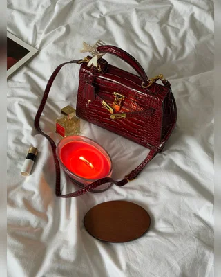 Hermes Kelly 25 Rouge H Shiny Porosus Crocodile Leather Red 25 х 20 х 10 — головне фото товару