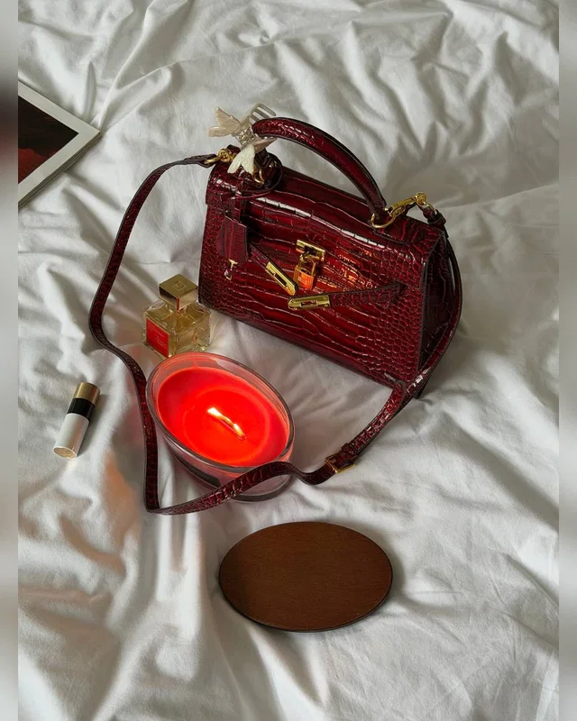 Hermes Kelly 25 Rouge H Shiny Porosus Crocodile Leather Red 25 х 20 х 10 — головне фото товару