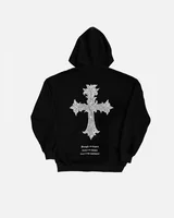 YARM Zip худі Scripture фліс, чорна — головне фото товару