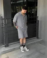 Sane Шорти Сорочка (креп сірий короткий рукав) — головне фото товару