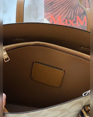 COACH ‎‎‎‎ Coach Mollie Tote Bag 25 In Signature Canvas Beige Brown — головне фото товару