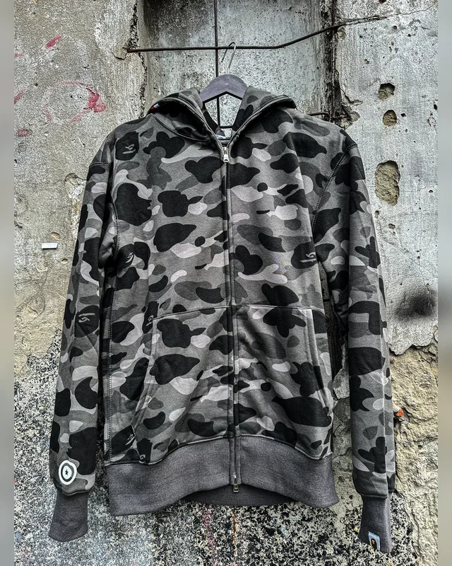 BAPE Зіп худі сіра — головне фото товару