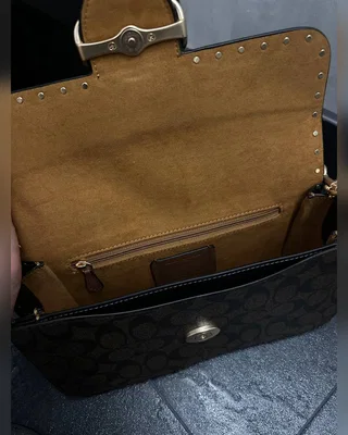 COACH ‎‎‎‎ Coach Morgan Shoulder Bag Brown Black With Rivets — головне фото товару