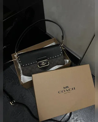 COACH ‎‎‎‎ Coach Morgan Shoulder Bag Brown Black With Rivets — головне фото товару