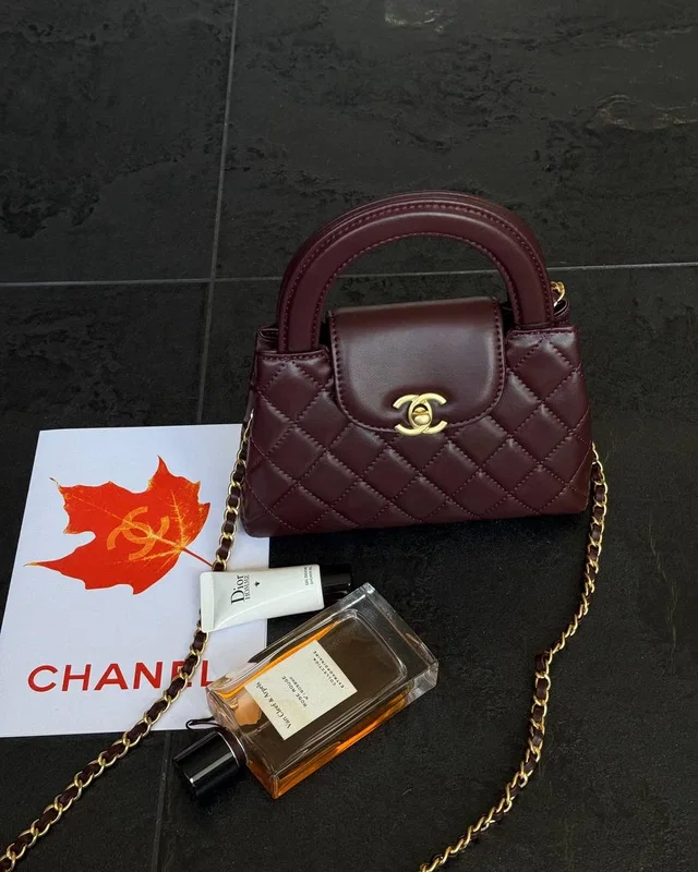 Chanel Kelly Bag Shiny Aged Calfskin Burgundy & Gold Hardware Коробка магніт 18х12х5.5 — головне фото товару