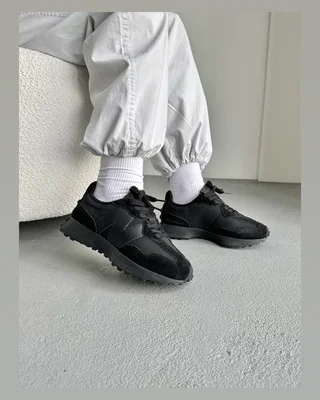 New Balance 327 Black Leather — головне фото товару