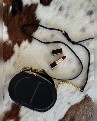 Dior CD Signature Oval Camera Bag Black [оригінальна коробка] 18 х 11 х 6 — головне фото товару
