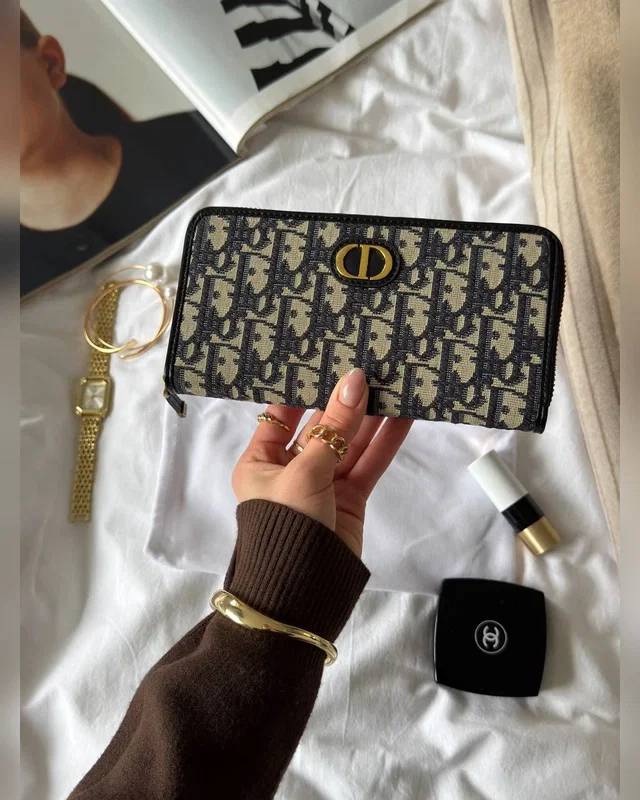 Dior Christian Dior 30 Montaigne Wallet Blue Oblique Jacquard 20 х 10 х 3 — головне фото товару