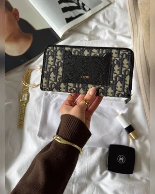 Dior Christian Dior 30 Montaigne Wallet Blue Oblique Jacquard 20 х 10 х 3 — головне фото товару