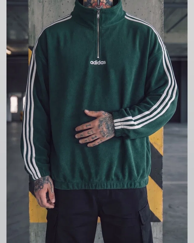 Adidas Зелений флісовий Світшот — головне фото товару
