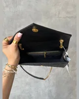 Saint Laurent Leather Envelope Chain Bag Black 24 х 19 х 5 — головне фото товару