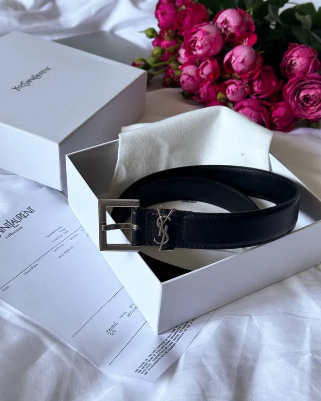 Saint Laurent Belt Black/Silver — головне фото товару