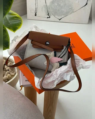 Hermes Hermès Herbag Zip 20 Bag Grey Brown 20 х 16 х 7 — головне фото товару