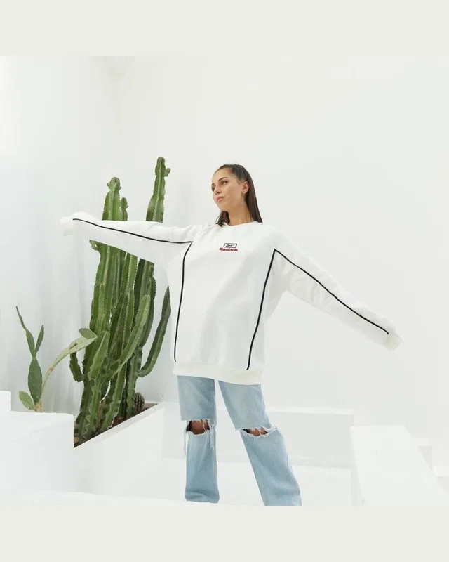 Reebok Світшот Reebok білий — головне фото товару