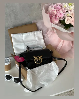 PINKO Baby Love Bag Puff Maxi Quilt Black Gold 21 х 12 х 7 — головне фото товару