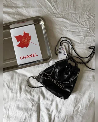 Chanel Black Quilted Calfskin Mini 20 Bag Silver Hardware — головне фото товару