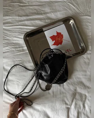 Chanel Black Quilted Calfskin Mini 20 Bag Silver Hardware — головне фото товару