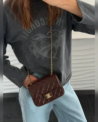 Chanel Mini Classic Single Flap Brown 16 х 13 х 7 — головне фото товару