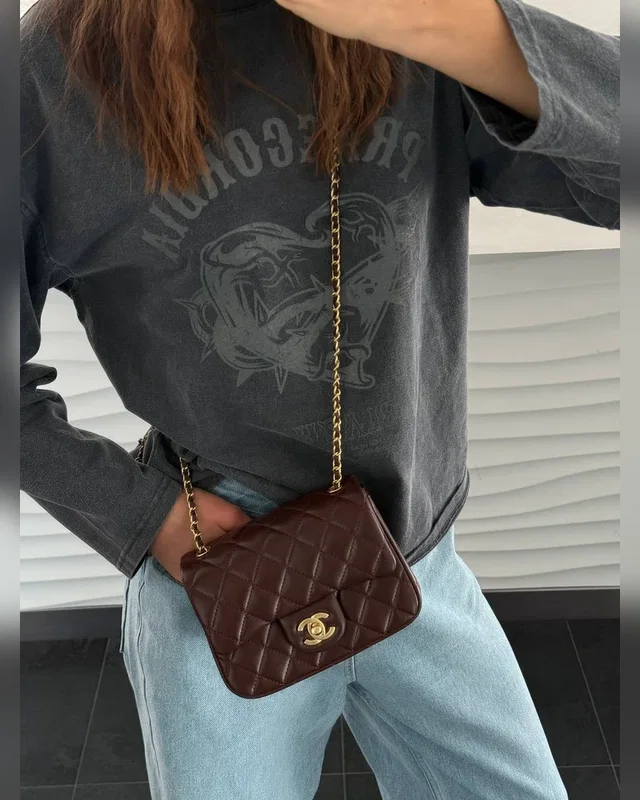 Chanel Mini Classic Single Flap Brown 16 х 13 х 7 — головне фото товару