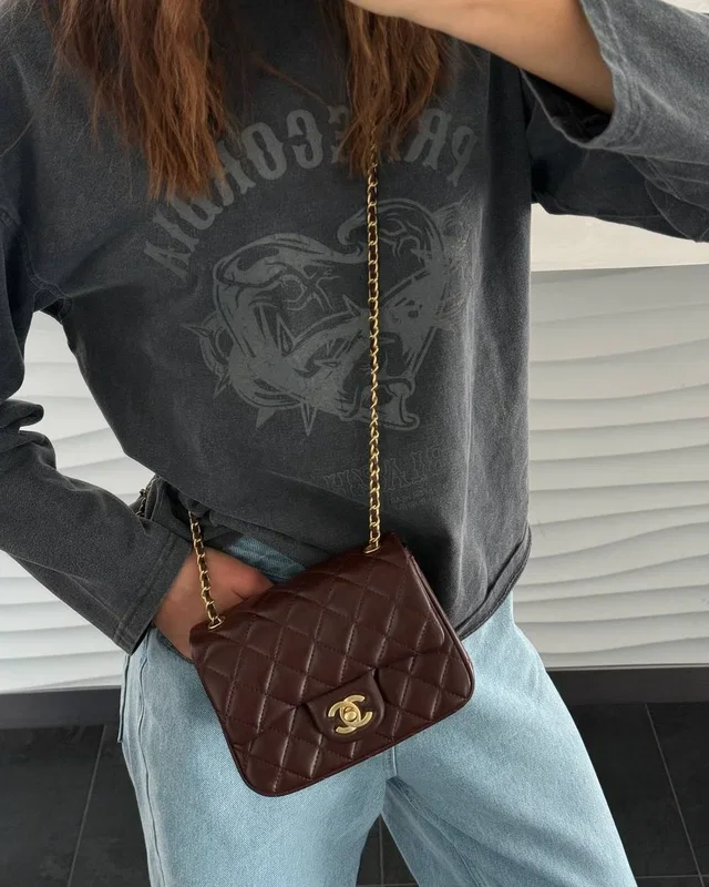 Chanel Mini Classic Single Flap Brown 16 х 13 х 7 — головне фото товару