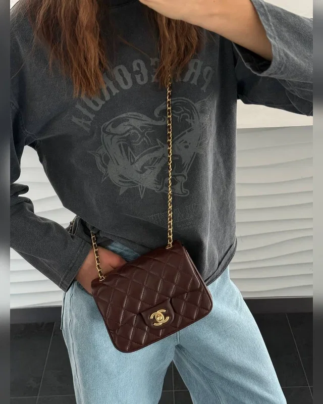 Chanel Mini Classic Single Flap Brown 16 х 13 х 7 — головне фото товару