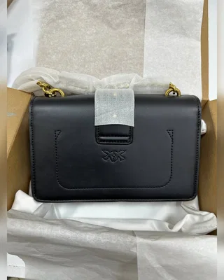 PINKO Mini Love Bag One Simply With Enamel Pin Black [оригінальна коробка] 20 х 12.5 х 6.5 — головне фото товару