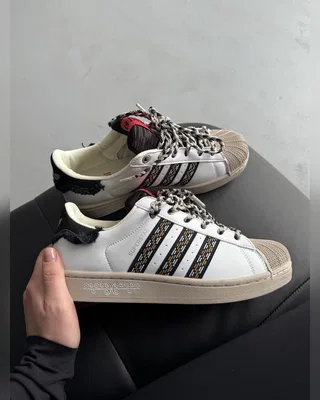 Adidas Superstar II Fringe White Beige Black — головне фото товару