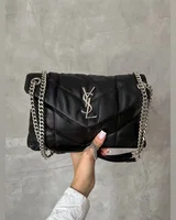 Saint Laurent Puffer Small in Nappa Leather Black/Silver 30 х 19 х 8 — головне фото товару