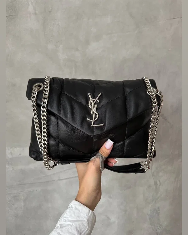 Saint Laurent Puffer Small in Nappa Leather Black/Silver 30 х 19 х 8 — головне фото товару