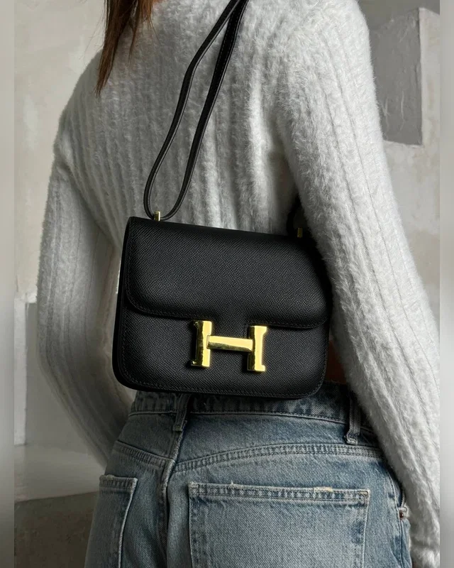 Hermes Hermès Constance Epsom 23 Black Gold (Магнітна коробка) 23 х 17 x 7 — головне фото товару