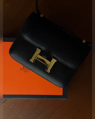 Hermes Hermès Constance Epsom 23 Black Gold (Магнітна коробка) 23 х 17 x 7 — головне фото товару