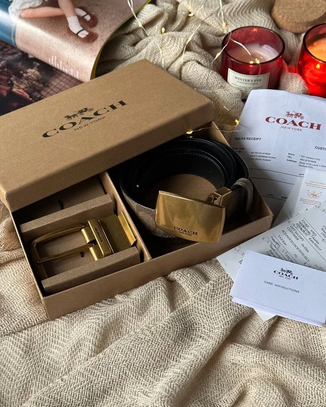 Coach Belt Kit Beige/Gold 118 х 3.6 — головне фото товару