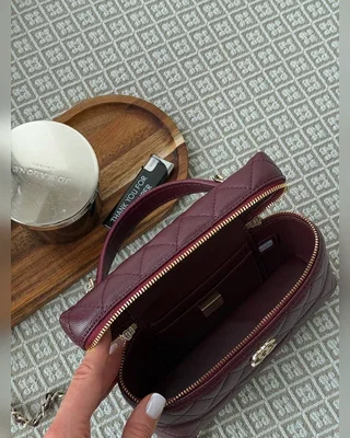 Chanel Caviar Quilted CC Top Handle Long Vanity Burgundy 20 х 12 х 6 — головне фото товару