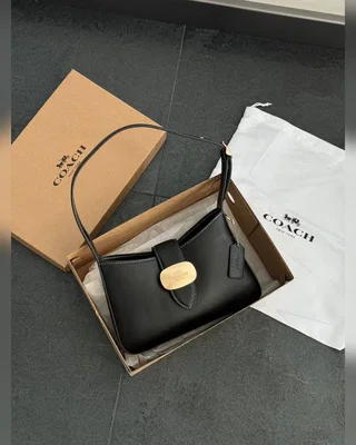 COACH ‎‎‎‎ Coach Eliza Shoulder Bag In Black [крафтова коробка] 25 х 16 х 7 — головне фото товару